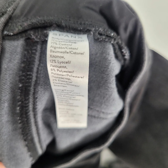 SPANX Distressed black Denim Leggings Vintage Black small - Picture 9 of 9